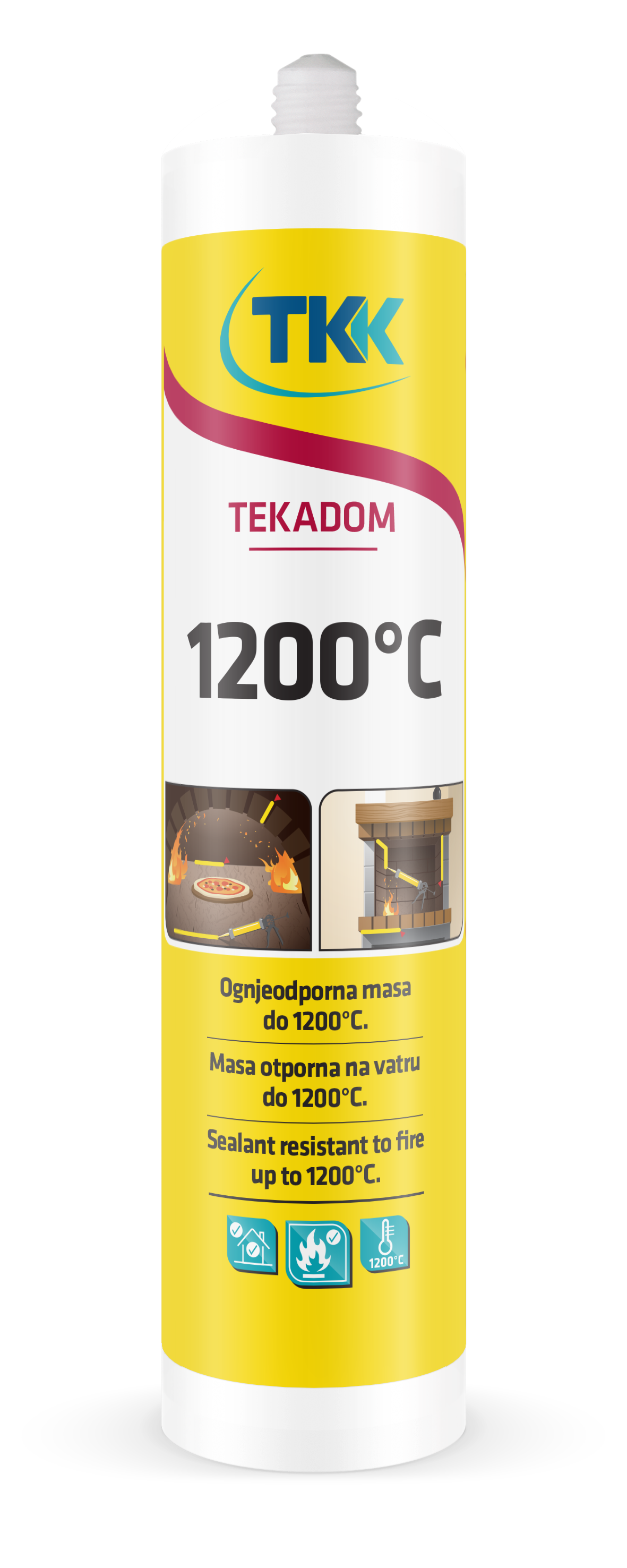 Акриловый герметик TEKADOM 1200°C термостойкий 300 мл