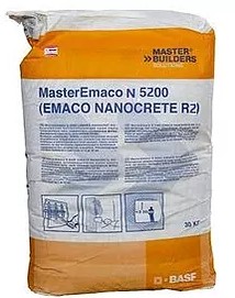 MasterEmaco N 5200 Универсальная фиброармированная быстросхватывающаяся сухая смесь тиксотропного типа для неконструкционного ремонта бетонных и железобетонных конструкций