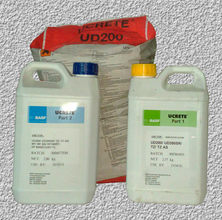 Ucrete UD 200 Четырехкомпонентный цветной термо- и химически стойкий полиуретан- цементный материал